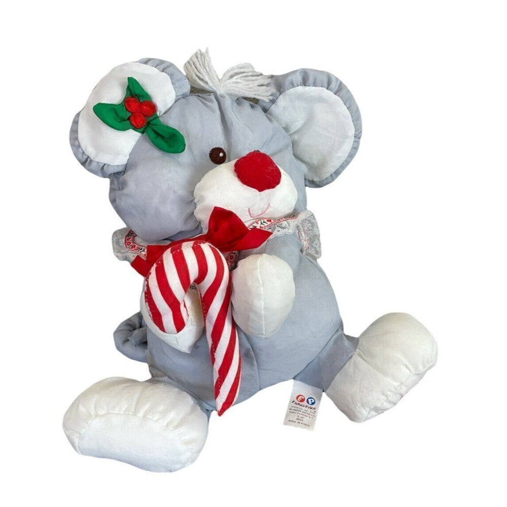 1987 Fisher Price THE CHRISTMAS PUFFALUMPS White Mouse #8036 Vintage Rare Flaw